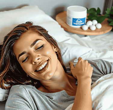 Sleep supplements next to pillow