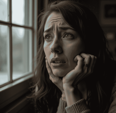 Woman looking concerned