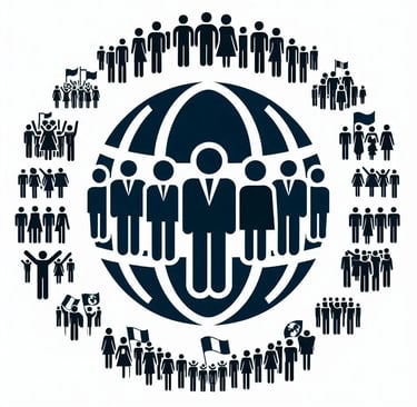 Un groupe de personnes ou des silhouettes pour représenter le syndicat