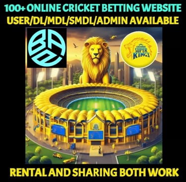 ONLINE CRICKET BETTING ID AVAILABLE DL MDL SMDL MASTER ID SUPER MASTER ID ADMIN ID AVAILABLE 