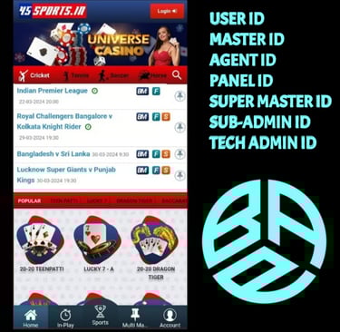 45sports Betting ID: भारत का सबसे सुरक्षित एक्सचेंज - Master, Admin ID और रेंटल की पूरी जानकारी