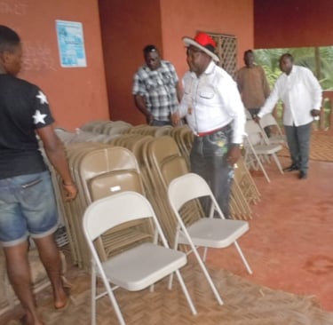 ocotonap - 260 folded aluminium chairs for the Mankon meseum; project conceived by OCOTONAP