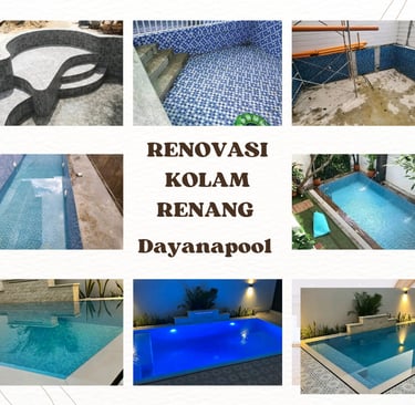 Kolase Kolam Renang yang pernah di renovasi dan gambar saat renovasinya