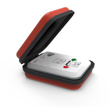 Pilnai automatinis defibriliatorius. AED.