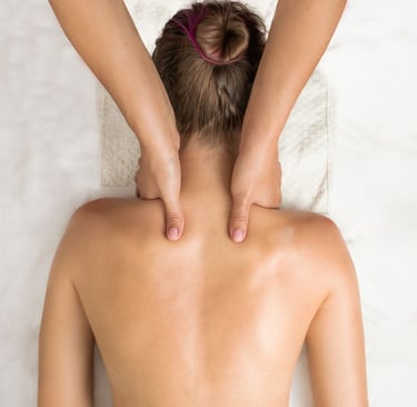 a woman is shown in a massager