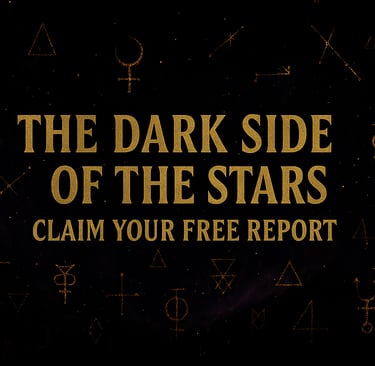 a dark background with a gold text that says, the dark side of the stars