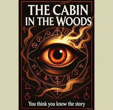 a poster of a book cover of the cabin in the woods - You think you know the story
