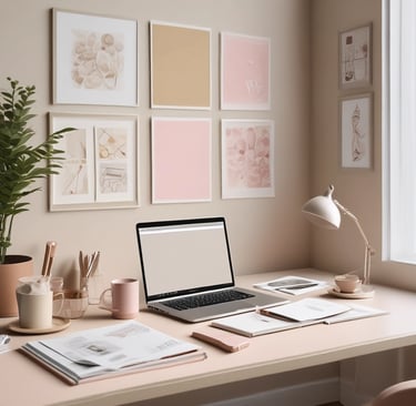 Design d’identité visuelle beige et doré – Mydigitiv