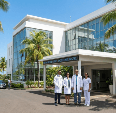 Clinique privée moderne à l’île Maurice illustrant la qualité des soins de santé pour expatriés et i