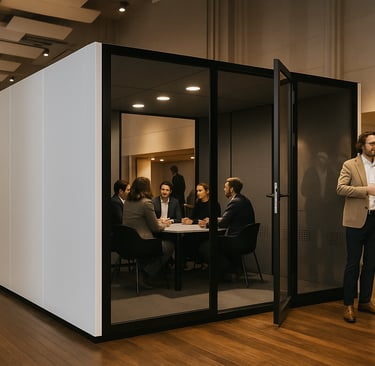 Spacious acoustic office booth for 5–7 people – KB Housing