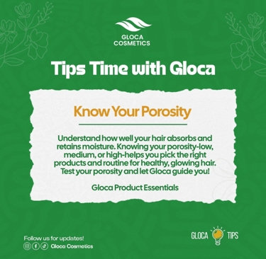 Know your Porosity: Informative text that says tips for choosing the hair and cosmetic right product