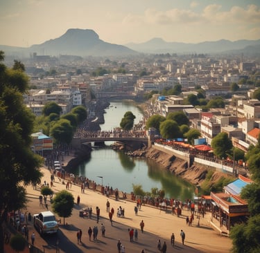 a man standing next to a truck under a tree