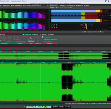 ecran de mastering du studio rosebirdstudio