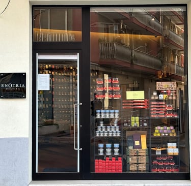 a store front door with a sign that says lolli