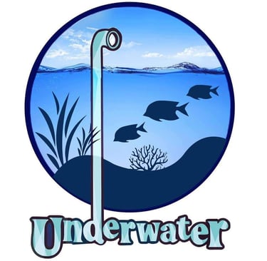 a fishponk under water with a the words under water