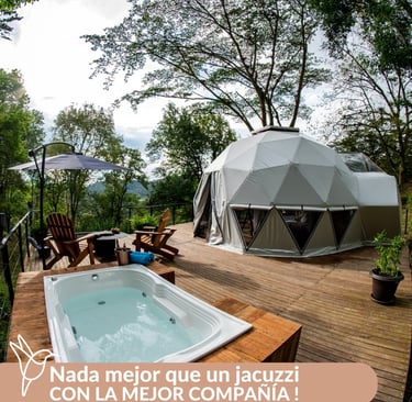 Jacuzzi caliente en Casa Quincha Glamping