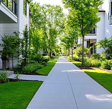 condominiums walkway