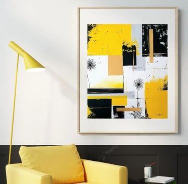 Painting in black and yellow