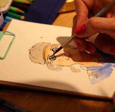 Live-zeichnen buchen Schnellportrait für Firmenveranstaltungen, Fashion und Beauty Events Firmenfeiern zur Kundenbindung