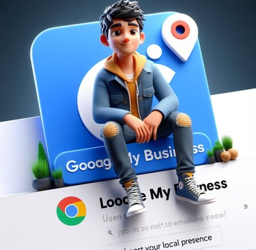 a man sitting on a bench with a google search engine