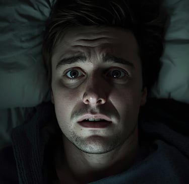 Väsinud inimene voodis, ärevus ja unetus ületöötamise korral | Hingamiskeskus
