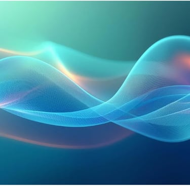 Абстрактные волны, плавно перетекающие друг в друга. Символ сердечной когерентности и гармонии.