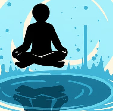 inimene mediteerib floatingu ajal rahulikult