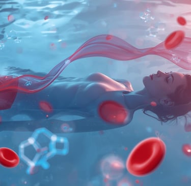 Naine hõljub vannis