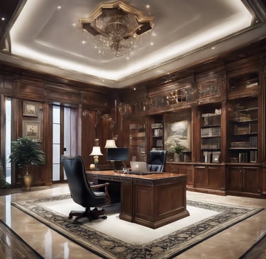 a car is parked in front of a large building