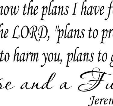 Jeremiah 29:11 Vinyl wall decal