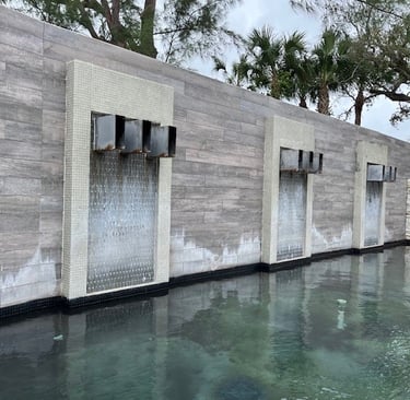 Efflorescence removal water fountain psi power washing