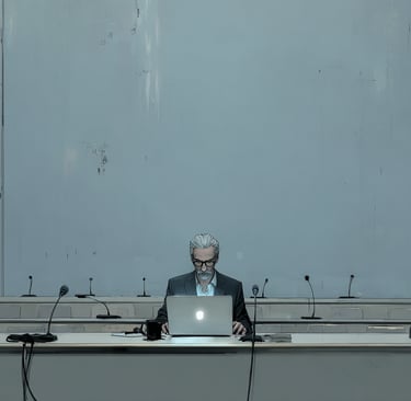 Jansen interrogé dans une salle vide.