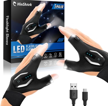 Hinshark LED Flashlight Gloves