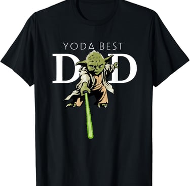 Star Wars Yoda Lightsaber Best Dad T-Shirt
