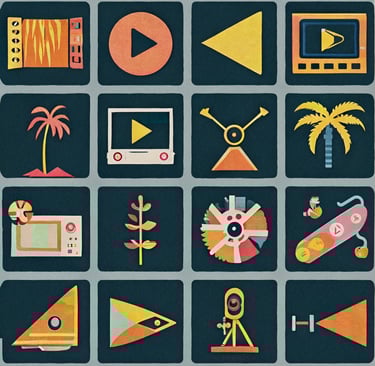 a bunch of different types of icons in a flat style