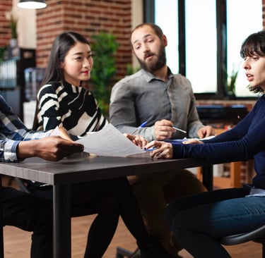 Séance de coaching d'équipe