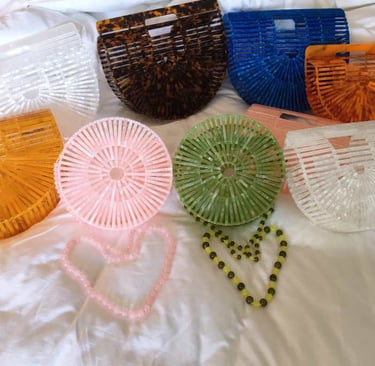 hand-woven summer  fashion acrylic baskets  bags