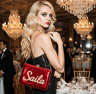 Braid Name clutch bag