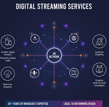 Digital Streaming reach map.