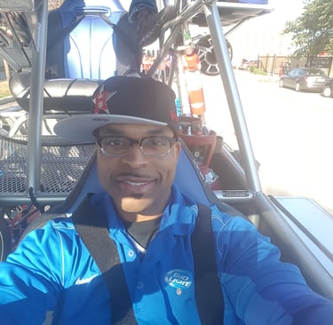 Inside the Bud Light slinger vehicle.