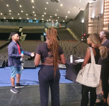 Jerry mentoring students at Howard University.
