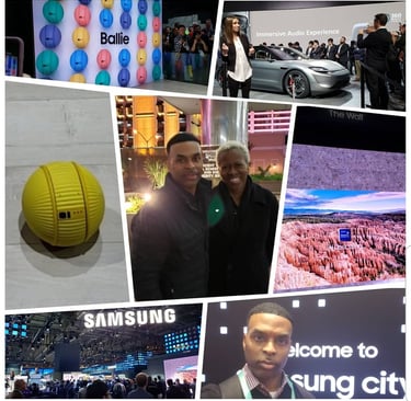 CES social media photo collage.
