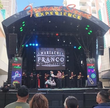 Spectators watching a Cinco De Mayo performance in Las Vegas.