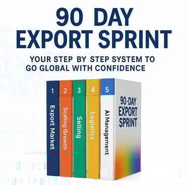 a book cover with the words,'90 days of exporting the world 'by Amine HBI