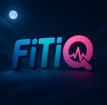 pink and blue logo of FITIQ