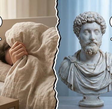 comparison  view of lady in bed against a philosophers duty 