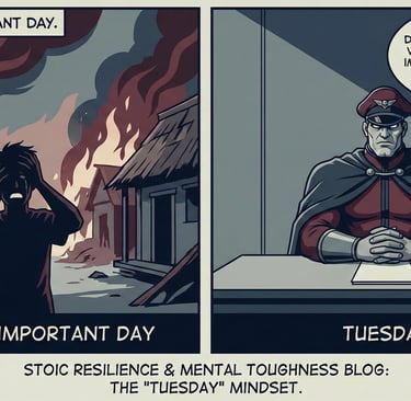 Illustration of M. Bison Street Fighter quote for Stoic resilience and mental toughness blog.