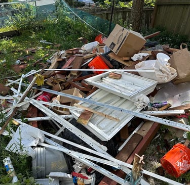 construction debris pile in Daly City California