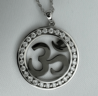 Om Symbol Sterling Silver Pendant