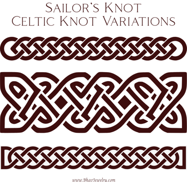 Sailors Knot Celtic Knot Variations Infographic by Bhav Spiritual Jewelry